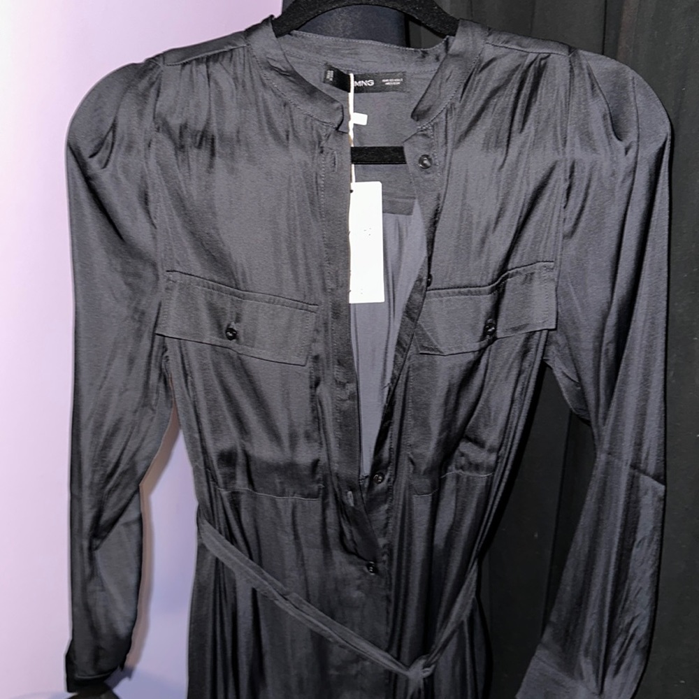 Dark grey Satin Dress